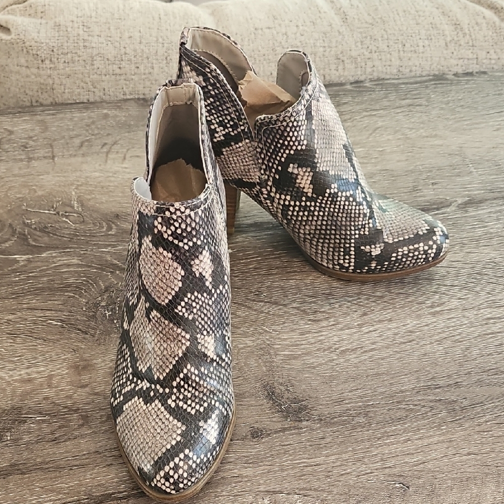 Fergalicious By Fergie Snakeskin Heeled Boots
